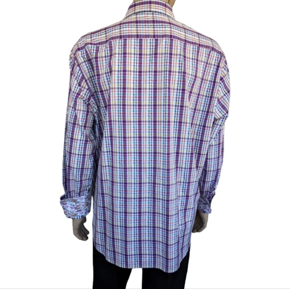 Robert Graham Exclusive Classic Fit Dress Shirt Plaid Stripes - Picture 3 of 10